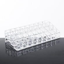 Load image into Gallery viewer, Lipstick Holder, OFRANK 36 Spaces Clear Acrylic Lipstick Organizer Display Stand Cosmetic Makeup Organizer for Lipstick, Brushes, Bottles, and More
