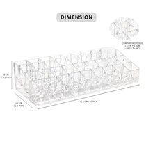 Load image into Gallery viewer, Lipstick Holder, OFRANK 36 Spaces Clear Acrylic Lipstick Organizer Display Stand Cosmetic Makeup Organizer for Lipstick, Brushes, Bottles, and More