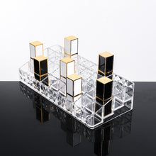 Load image into Gallery viewer, Lipstick Holder, OFRANK 36 Spaces Clear Acrylic Lipstick Organizer Display Stand Cosmetic Makeup Organizer for Lipstick, Brushes, Bottles, and More
